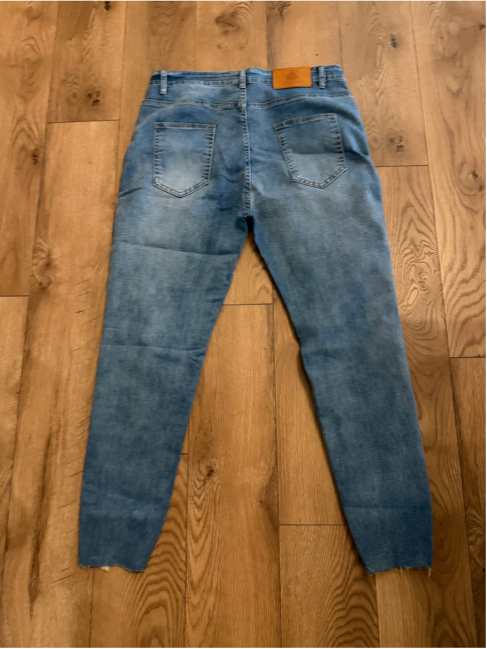 NEW High Rise Skinny Stretch Button Ripped Jeans 14 - Picture 2 of 6